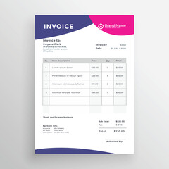 business invoice template