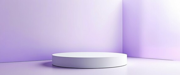 photo of a white cylindrical object with a smooth, glossy surface, placed on a flat surface against a light purple background. The object is centered in the frame, with a soft, even lighting that cast
