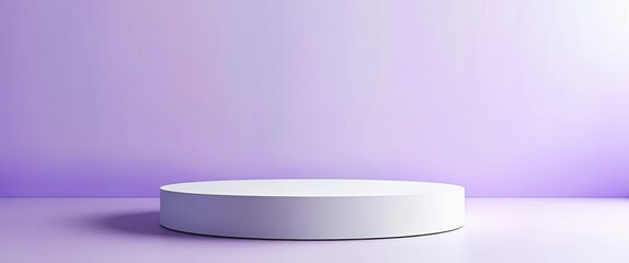 photo of a white cylindrical object with a smooth, glossy surface, placed on a flat surface against a light purple background. The object is centered in the frame, with a soft, even lighting that cast