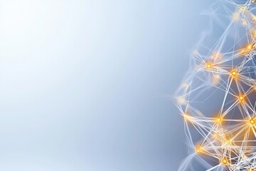 Abstract technology background with glowing network connections.