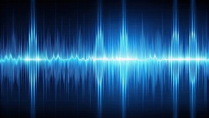 Blue audio waveform background with dynamic sound waves , music, technology, digital, abstract, graphic, design