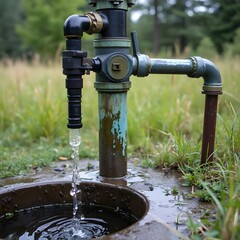 Water quality testing at a local well showing dangerously high levels of chemicals
