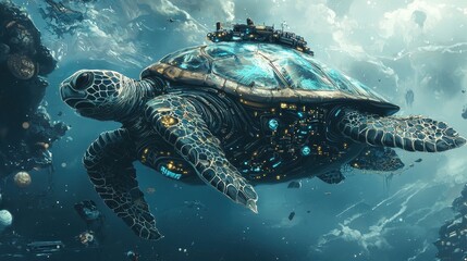 Fototapeta premium Biomechanical Mystic Turtle