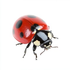 Fototapeta premium Close-up of a ladybug on white background.