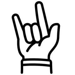 Obraz premium Rock Gesture Icon