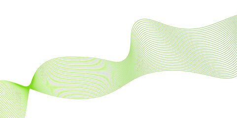 Abstract green waves background,Abstract green wavy lines. Colorful vector background.green wave melody lines on white background,Abstract green wave lines pattern background. green wave lines frame,