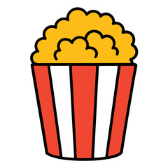 popcorn in a bucket vector illustration