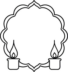 Border Frame Flat Line Art Vector Illustrations - Minimalist Decorative Designs