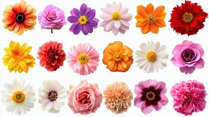 Flower Clipart: Fresh and vibrant flower clipart images featuring a wide variety of blooms, perfect for springtime, wedding, or nature-inspired projects. 
