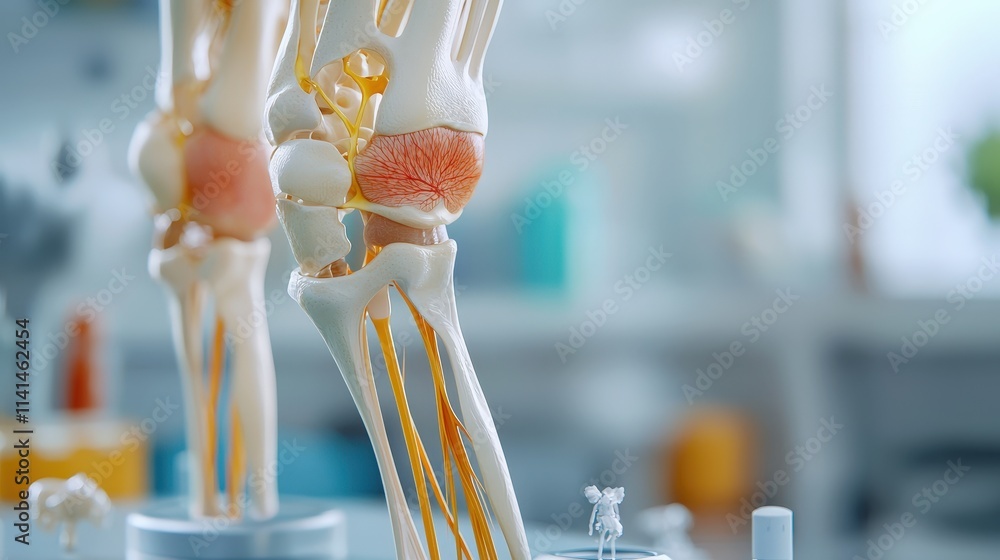 Poster detailed knee joint anatomy showing meniscus and supporting structures