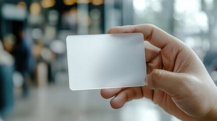 Rounded corners enhance the design of the acrylic card.