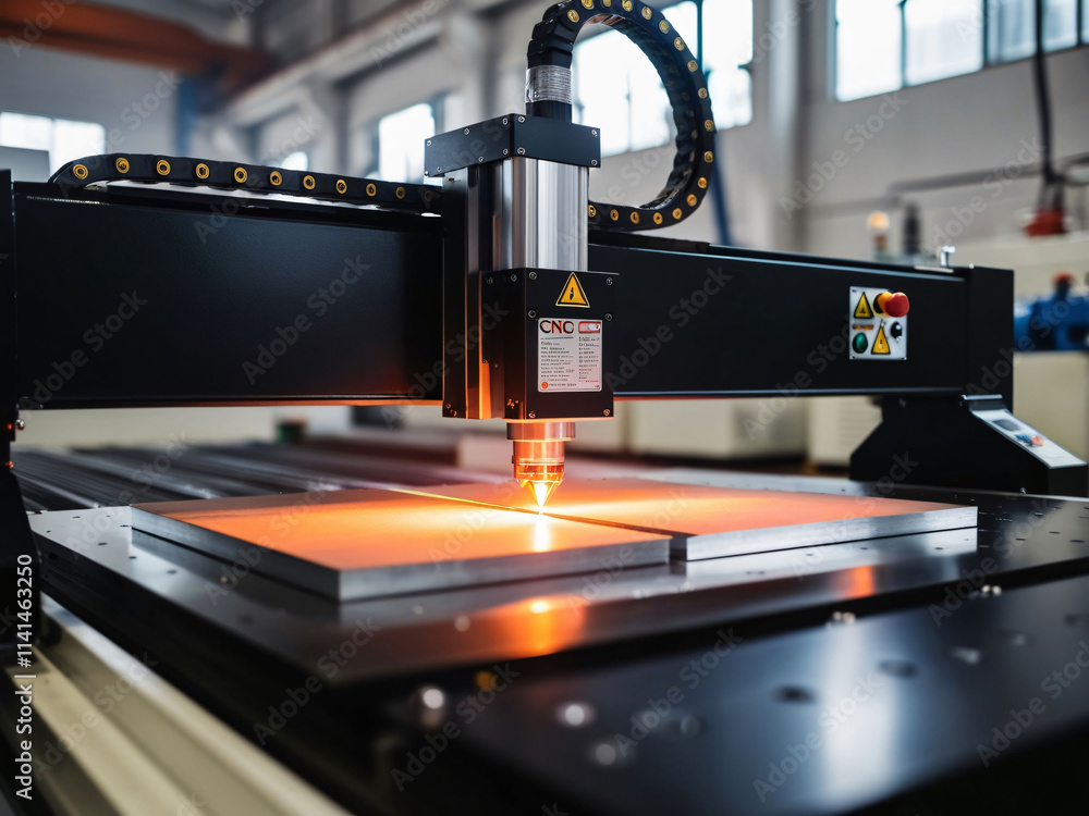 Poster high-precision machinery is engaged in the process of enhancing electronic components on a circuit b