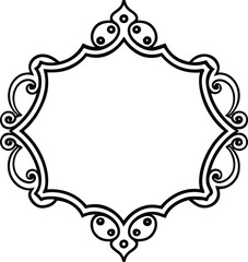 Border Frame Flat Line Art Vector Illustrations - Minimalist Decorative Designs