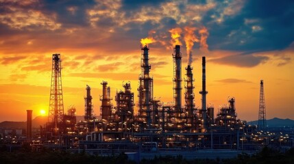 Obraz premium Power stations are crucial for converting energy into electric power for distribution.