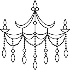Border Frame Flat Line Art Vector Illustrations - Minimalist Decorative Designs