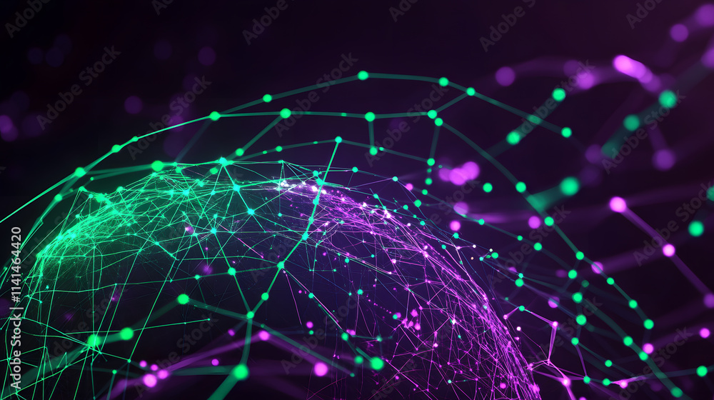 Aufkleber dynamic digital network visualization technology abstract image digital environment close-up connect