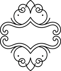 Border Frame Flat Line Art Vector Illustrations - Minimalist Decorative Designs