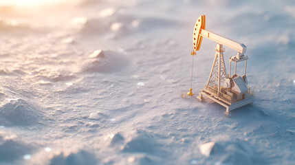 Oil extraction process remote location industrial scene unique environment aerial view energy concept for sustainability