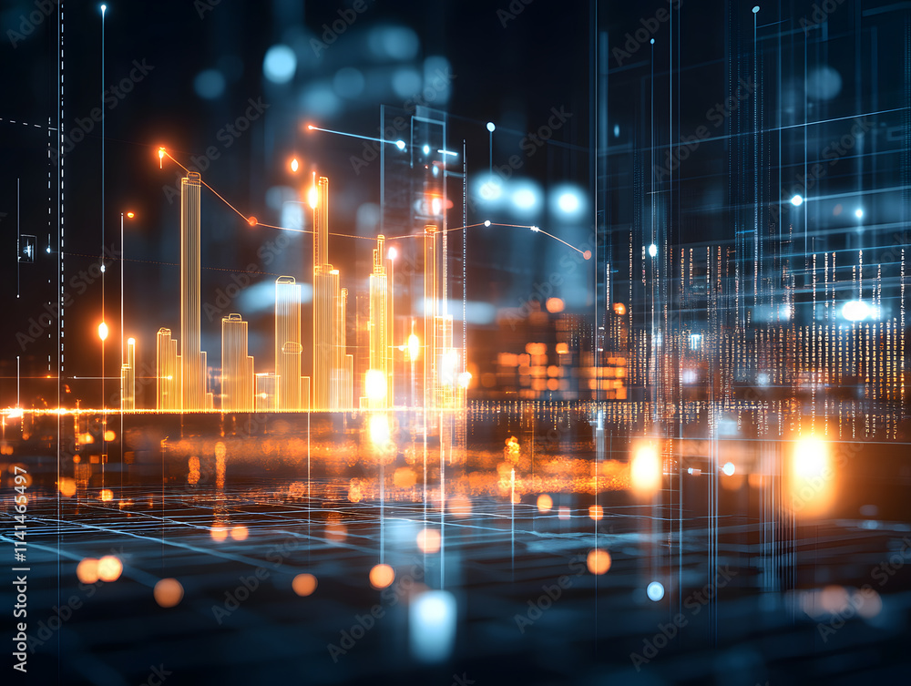 Poster data visualization insights digital environment infographic modern tech abstract patterns business i