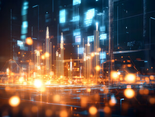 Obraz premium Digital event analysis virtual environment data visualization technology sector futuristic perspective innovative concepts