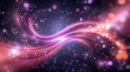 Fototapeta premium A vivid depiction of quantum entanglement through advanced graphic design.