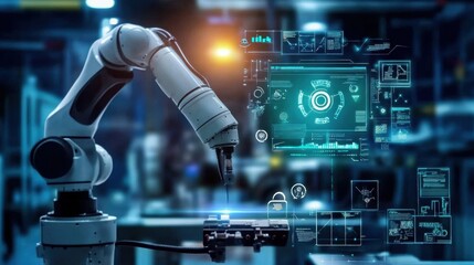 Fototapeta premium Exploring the Impact of Automation on Industrial Robotics 