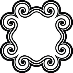 Border Frame Flat Line Art Vector Illustrations - Minimalist Decorative Designs