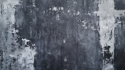 Fototapeta premium Dark grey grunge concrete wall texture for vintage industrial background or urban design projects