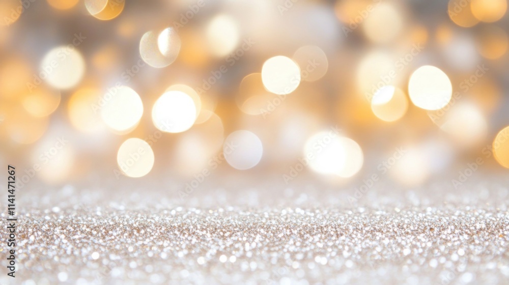 Poster abstract background features sparkling silver glitter that enhances the ambiance for events or artis