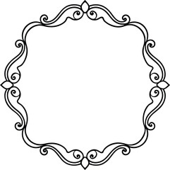 Border Frame Flat Line Art Vector Illustrations - Minimalist Decorative Designs