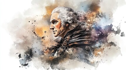 timeless portrait of washington: a regal and modern artistic flair perfect for sports interior posters