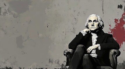 timeless portrait of washington: a regal and modern artistic flair perfect for sports interior posters