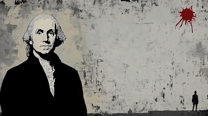 timeless portrait of washington: a regal and modern artistic flair perfect for sports interior posters