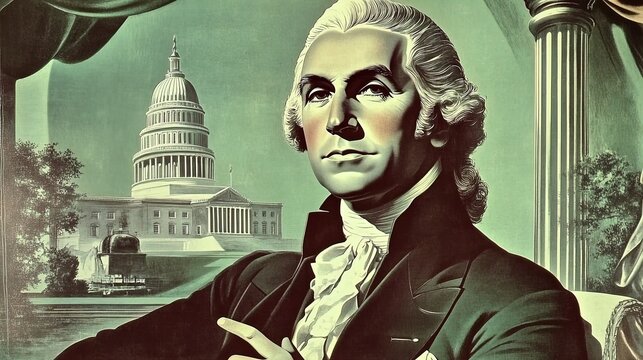 timeless portrait of washington: a regal and modern artistic flair perfect for sports interior posters