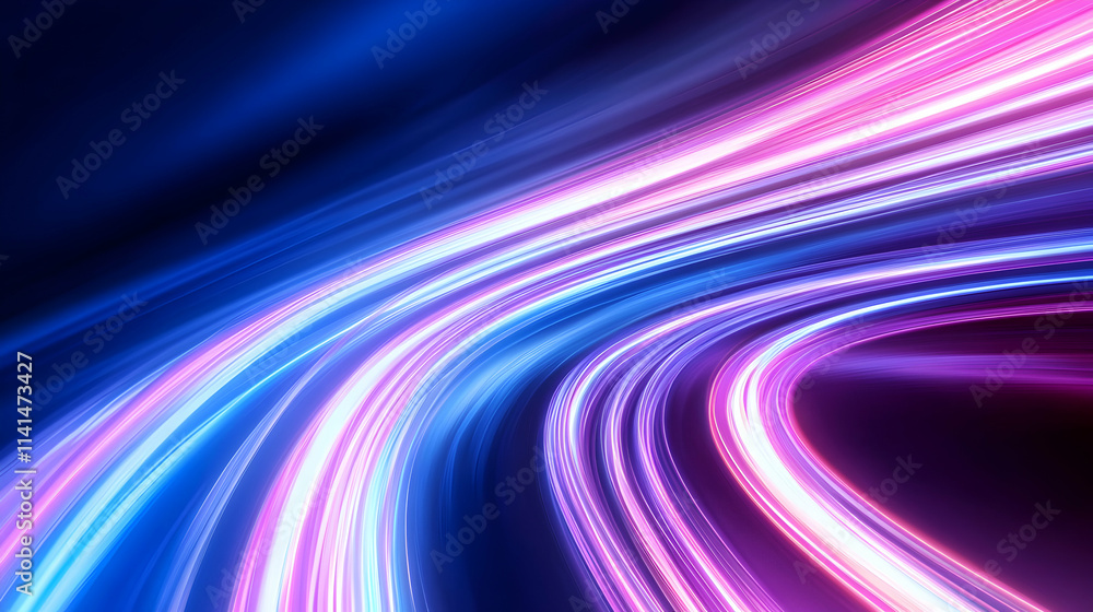 Aufkleber abstract light trails in vibrant colors create a dynamic visual experience.