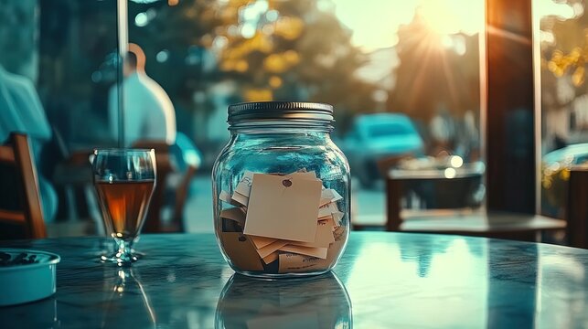 brighten your space: random acts of kindness jar - a heartwarming poster idea for your home or office with sunlit inspiration