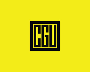 CGU logo design vector template. CGU