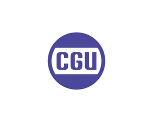 CGU logo design vector template. CGU