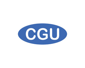 CGU logo design vector template. CGU