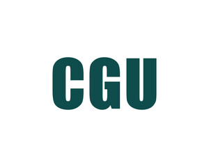 CGU logo design vector template. CGU