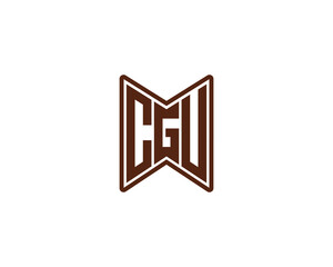 CGU logo design vector template. CGU