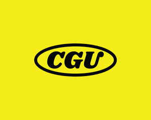 CGU logo design vector template. CGU