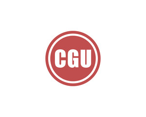 CGU logo design vector template. CGU