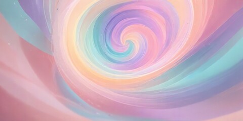 Obraz premium Pastel colors blend in an abstract swirling pattern of light and color background with a soft focus effect, luminous tone, ethereal atmosphere