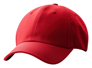 PNG A red baseball cap white background headwear headgear.