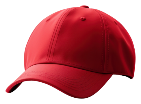 PNG A red baseball cap white background headwear headgear.
