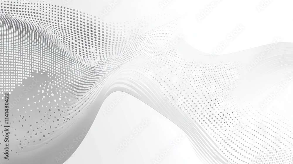 Poster modern white and grey halftone background – abstract decorative pattern for web design, banners, pos