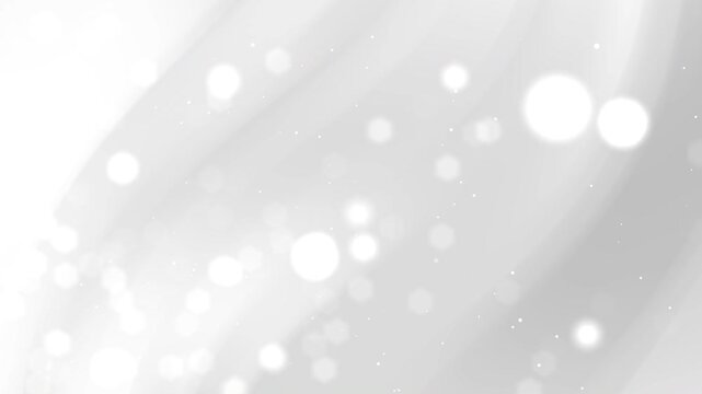 Abstract silver grey smooth glossy waves elegant gradient background with white bright and sparkling bokeh