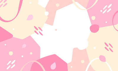 新生活やセールバナーの背景に。おしゃれでかわいい春のベクターイラスト素材。