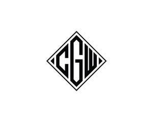 CGW logo design vector template. CGW